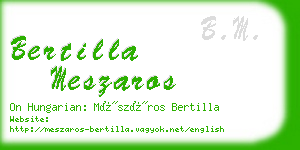 bertilla meszaros business card